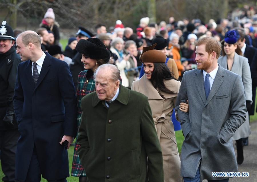 BRITAIN-SANDRINGHAM-ROYAL-CHRISTMAS DAY CHURCH SERVICE