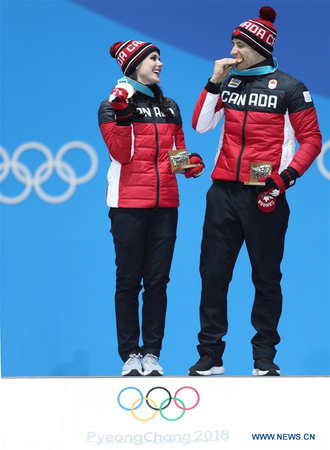 (SP)OLY-SOUTH KOREA-PYEONGCHANG-FIGURE SKATING-ICE DANCE-MEDAL CEREMONY