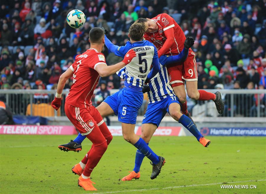 (SP)GERMANY-MUNICH-SOCCER-BUNDESLIGA-BAYERN MUNICH VS HERTHA