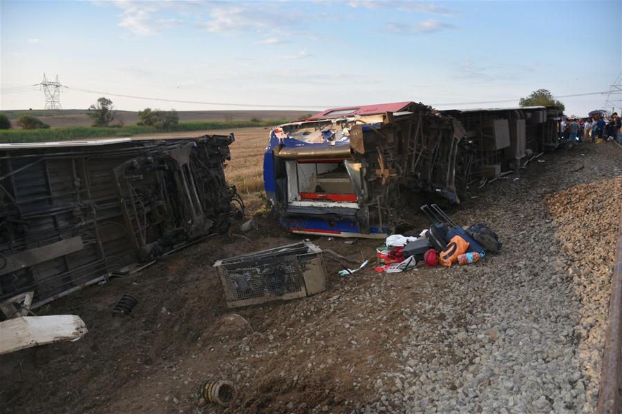 TURKEY-TEKIRDAG-TRAIN-DERAILMENT