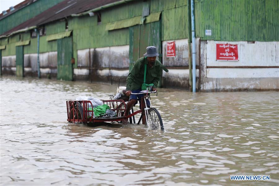 MYANMAR-YANGON-HIGH TIDE-FLOOD