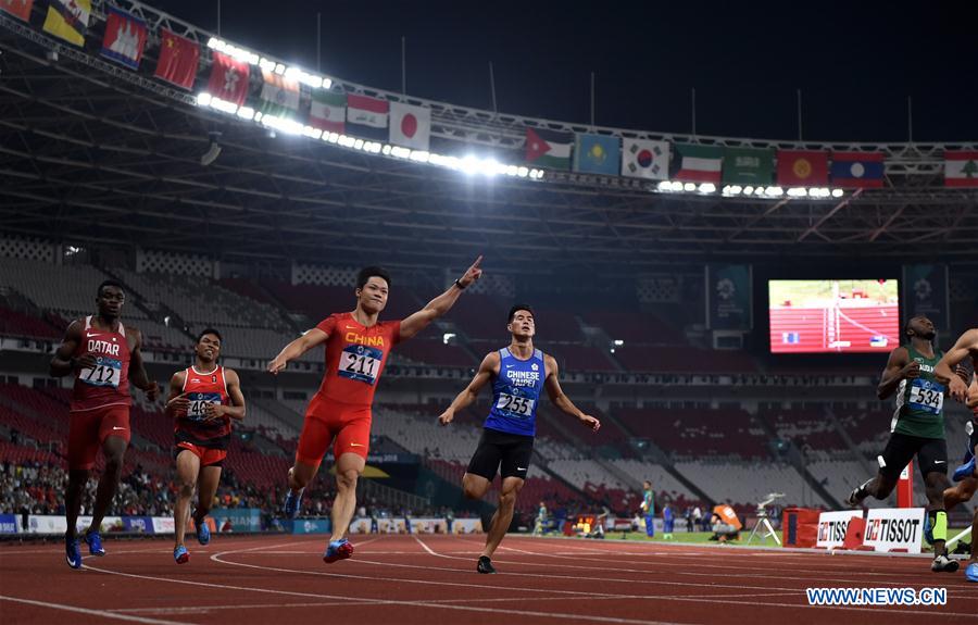 (SP)INDONESIA-JAKARTA-ASIAN GAMES-ATHLETICS-MEN'S 100M