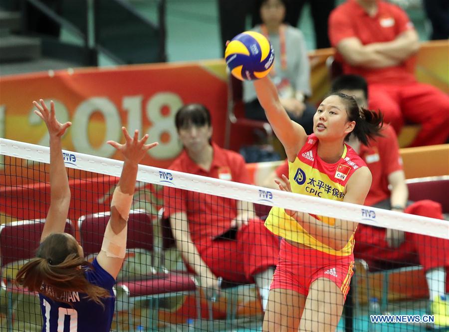 (SP)JAPAN-OSAKA-VOLLEYBALL-WOMEN'S WORLD CHAMPIONSHIP-CHINA VS THAILAND