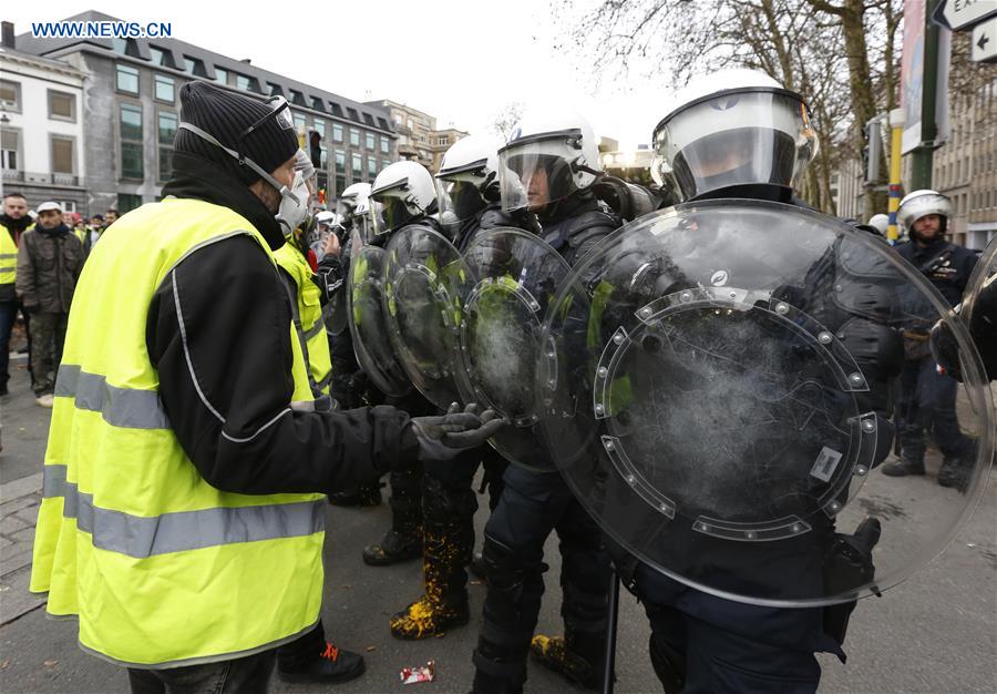 BELGIUM-BRUSSELS-YELLOW VEST-PROTEST