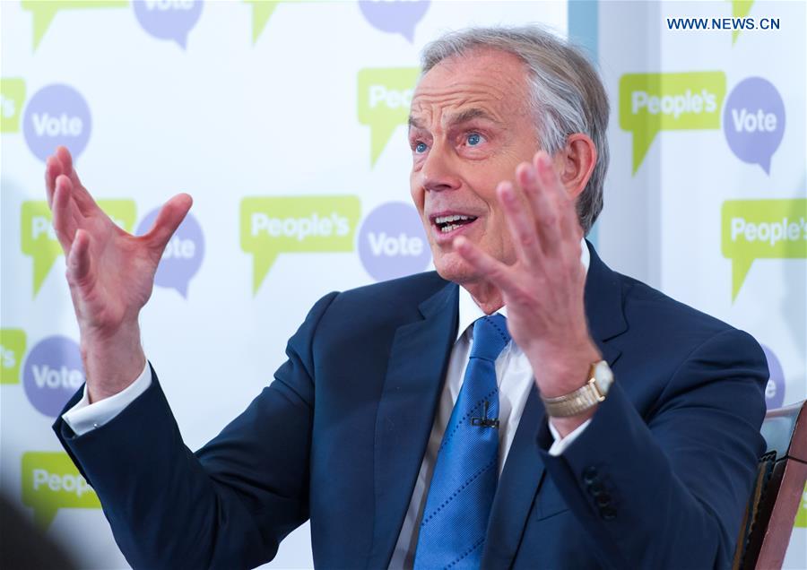 BRITAIN-LONDON-TONY BLAIR-BREXIT