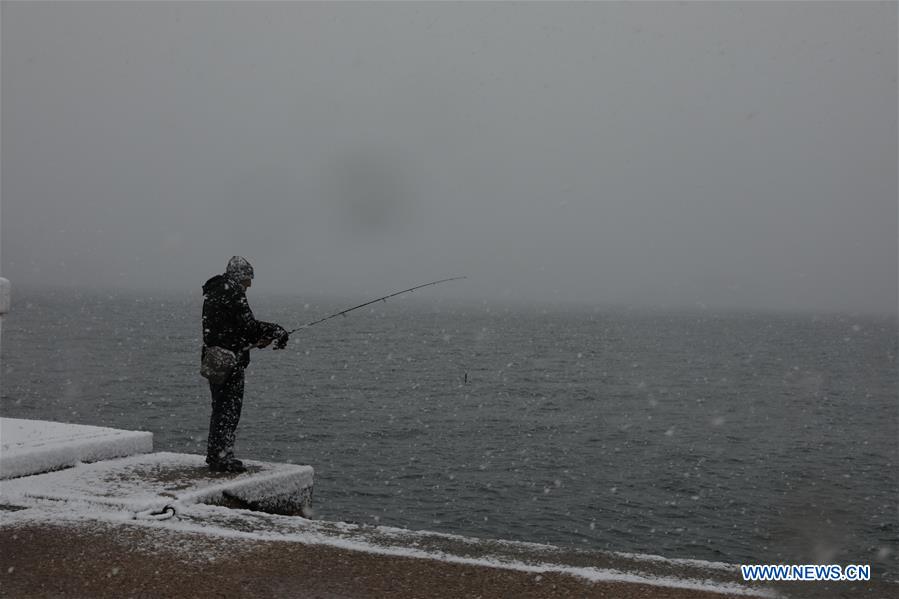 GREECE-THESSALONIKI-SNOW