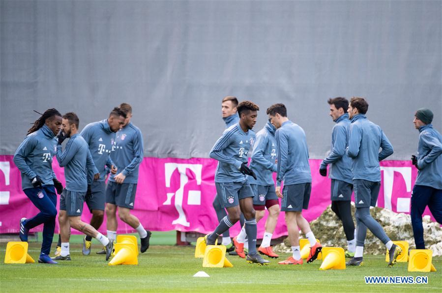 (SP)GERMANY-MUNICH-SOCCER-UEFA CHAMPIONS LEAGUE-BAYERN MUNICH VS LIVERPOOL-TRAINING SESSION