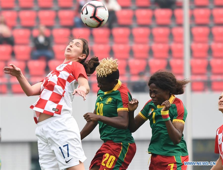 (SP)CHINA-WUHAN-WOMEN'S FOOTBALL TOURNAMENT-CAMEROON VS CROATIA