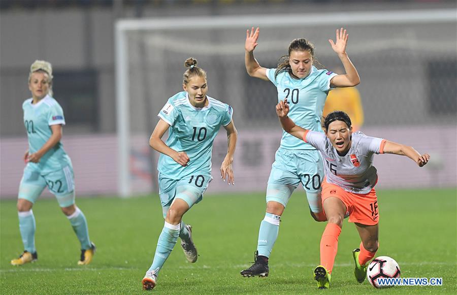 (SP)CHINA-WUHAN-FOOTBALL-INTERNATIONAL WOMEN'S FOOTBALL TOURNAMENT WUHAN 2019-CHINA VS RUSSIA (CN)