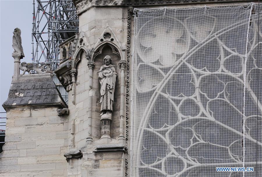 FRANCE-PARIS-NOTRE-DAME CATHEDRAL-RAIN-PROTECTION