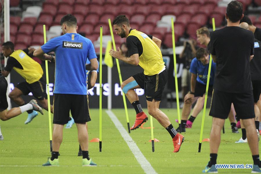 (SP)SINGAPORE-SOCCER-INTERNATIONAL CHAMPIONS CUP-INTER MILAN-TRAINING