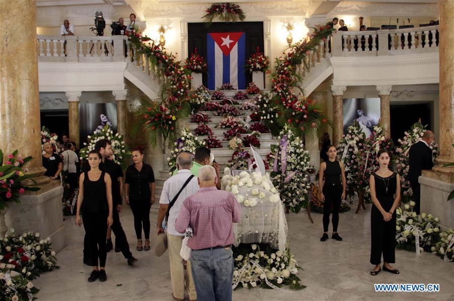 CUBA-HAVANA-BALLERINA-ALICIA ALONSO-PAYING RESPECT